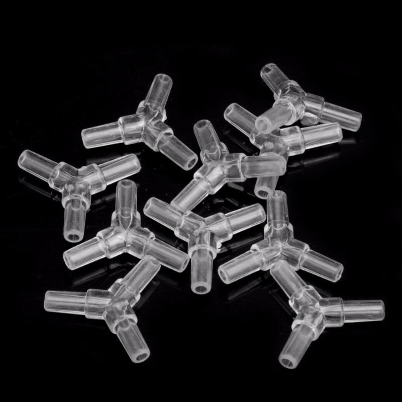 10 stks plastic aquarium aquarium luchtslang slang connector