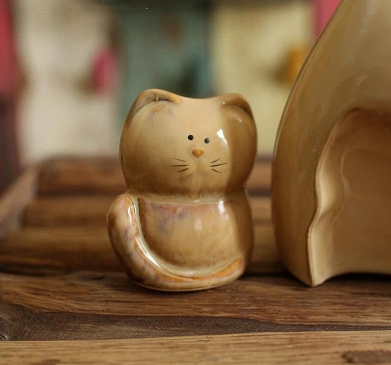 3 stuks schattige kattenfamilie beeldjes