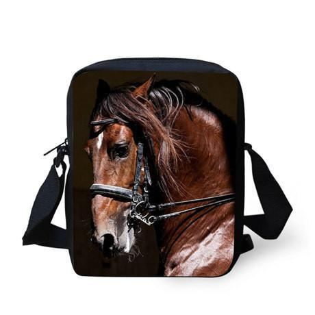 3d crossbody schoudertas met paardenprint