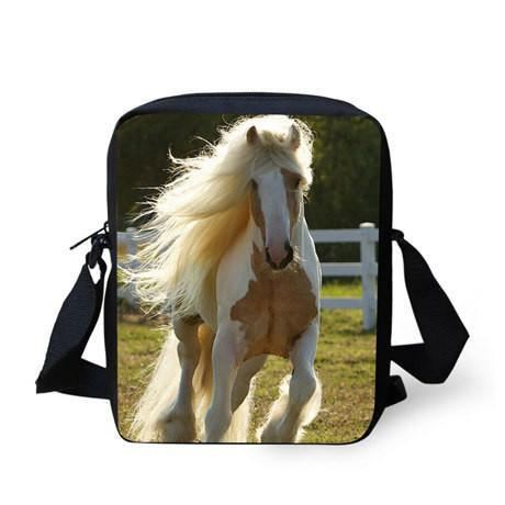 3d crossbody schoudertas met paardenprint
