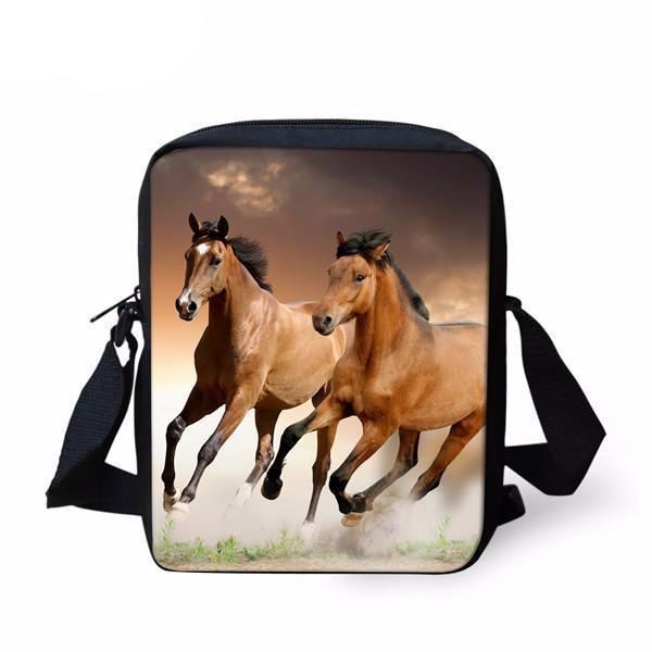 3d crossbody schoudertas met paardenprint