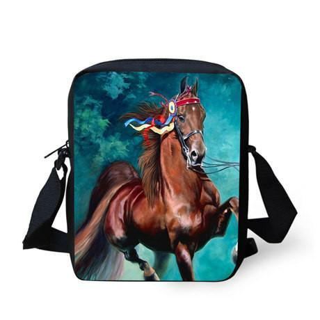 3d crossbody schoudertas met paardenprint