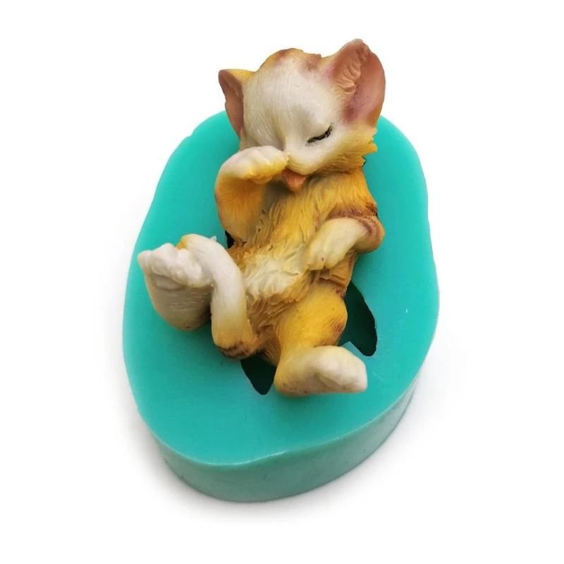 3d kitten fondant cakevorm