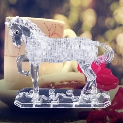 3d paard kristal puzzel