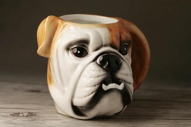 3d schattige creatieve bulldog mok