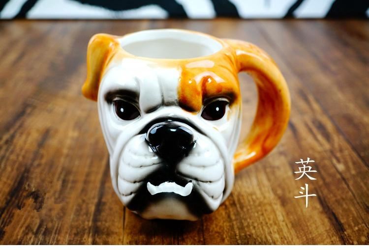 3d schattige creatieve bulldog mok