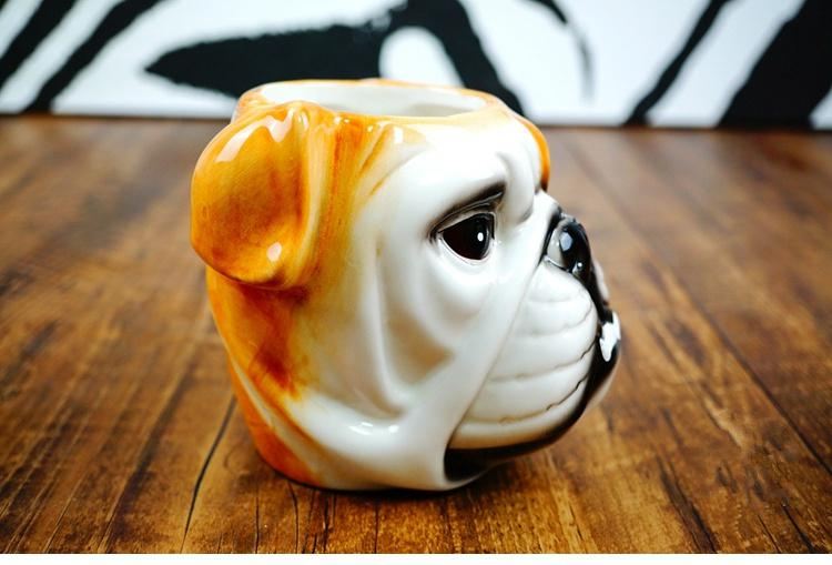 3d schattige creatieve bulldog mok