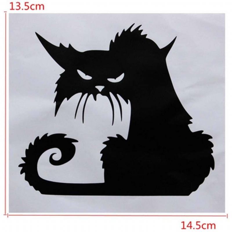 3d zwarte kat vinyl stickers