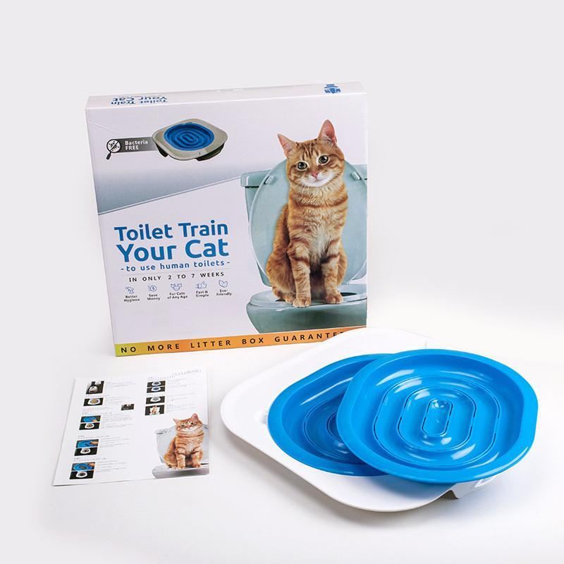 4 stappen eenvoudig te leren trainingskit voor katten-toiletzittingen