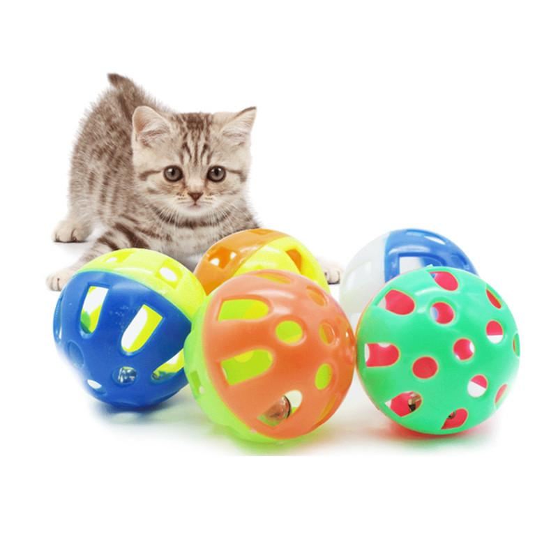 5 stuks kattenspeelgoedballen met belring