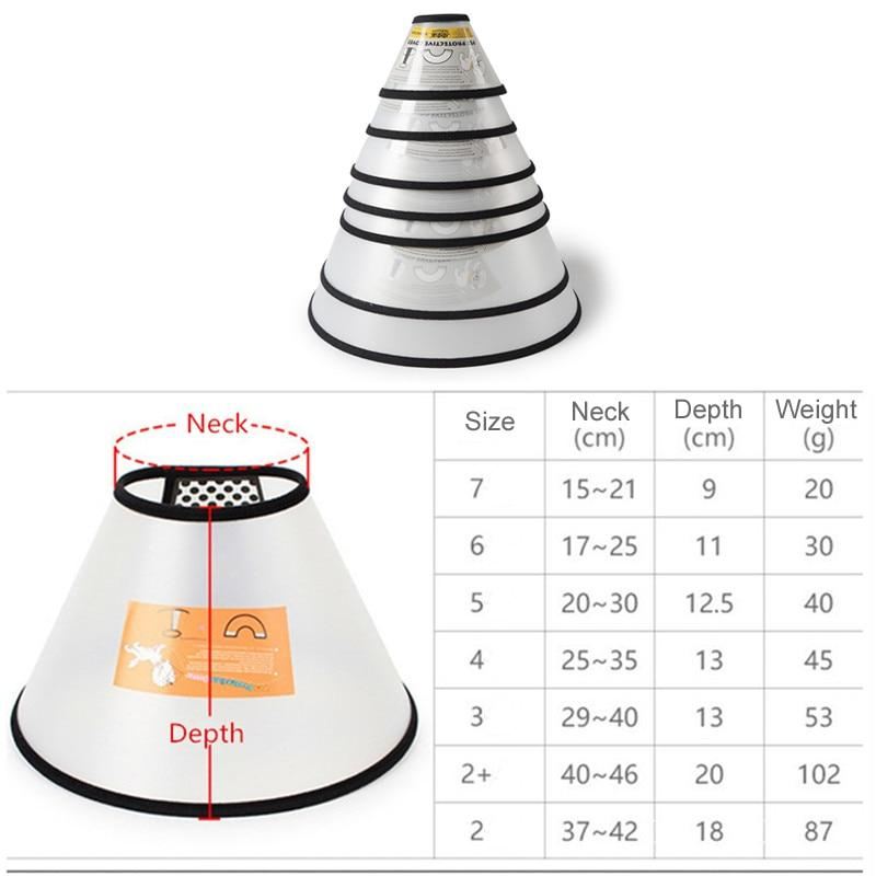 7-delige transparante anti-bijthalsband voor huisdieren