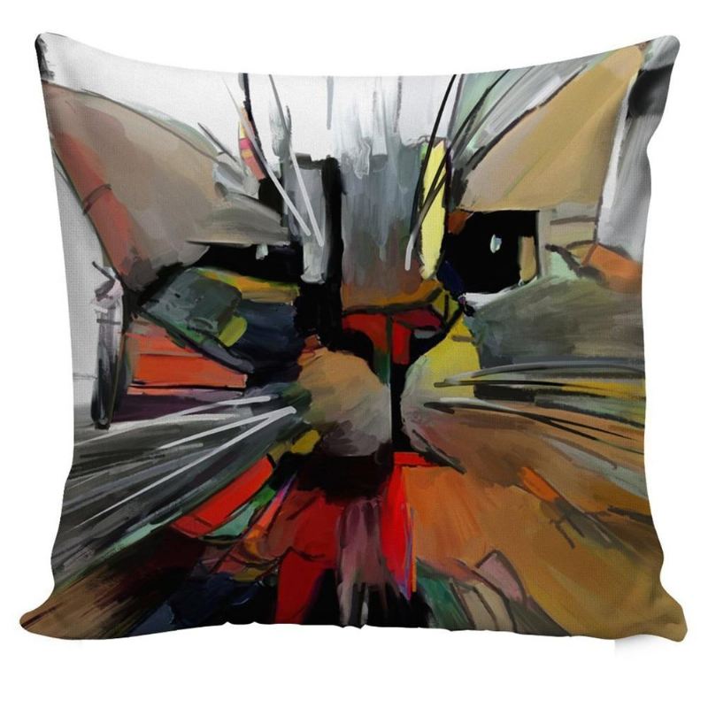abstracte kunst kat kussenslopen