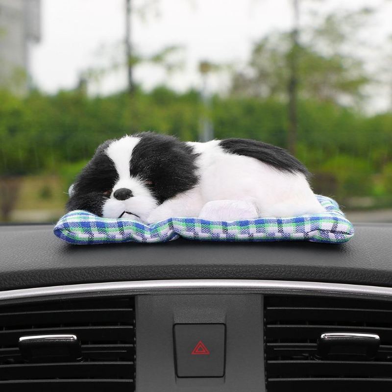 auto ornament mooie pluche hond