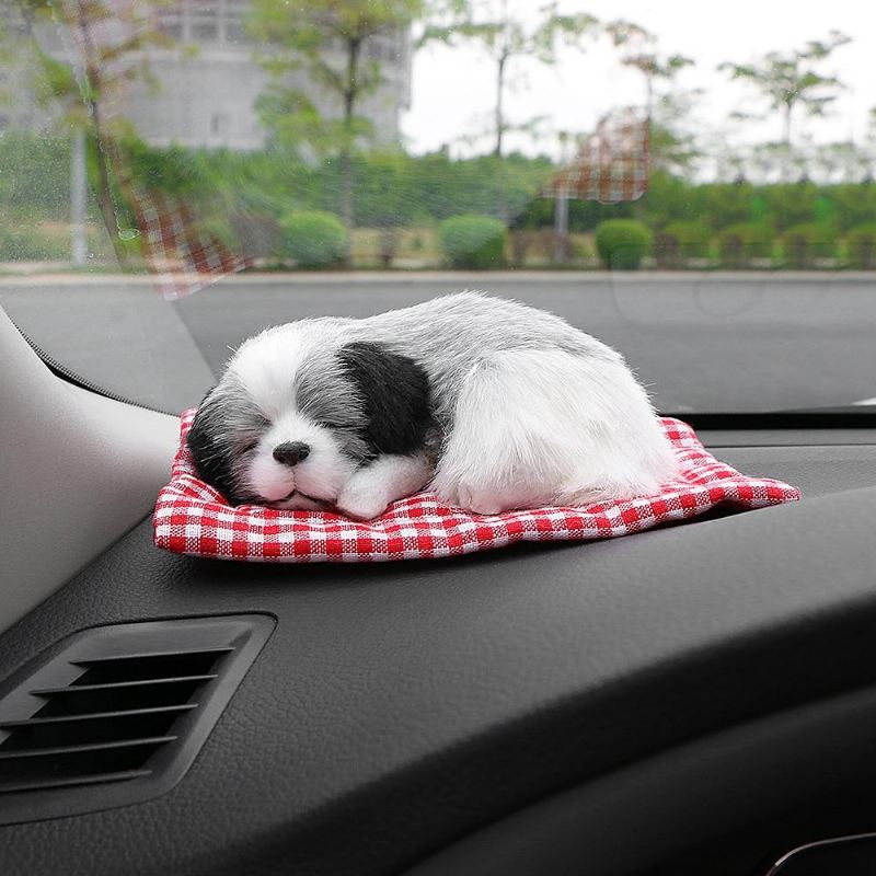 auto ornament mooie pluche hond