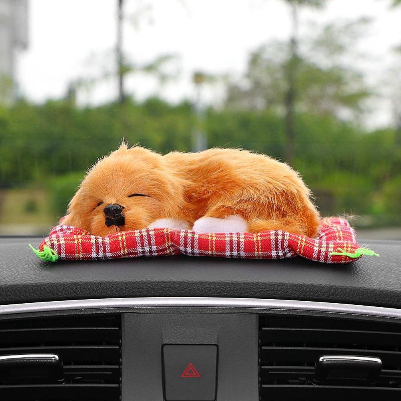 auto ornament mooie pluche hond