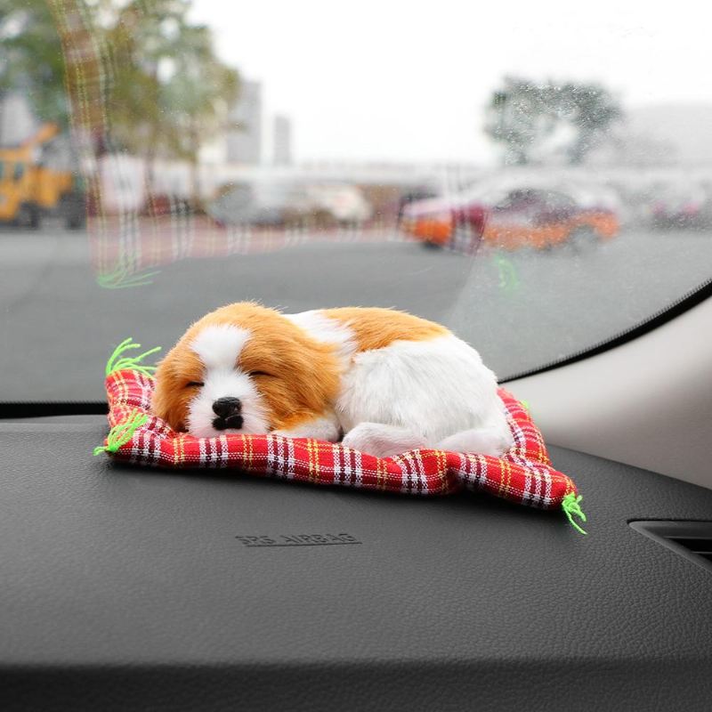 auto ornament mooie pluche hond