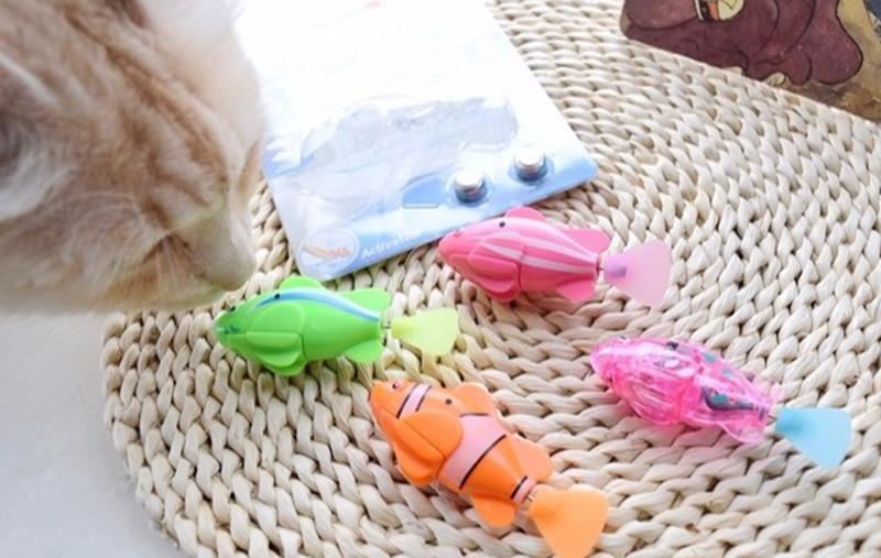 batterij-aangedreven kattenspeelgoed voor vissen