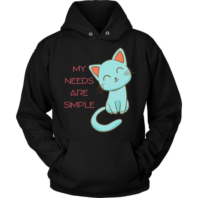 behoeften zijn eenvoudige statement hoodie jack design