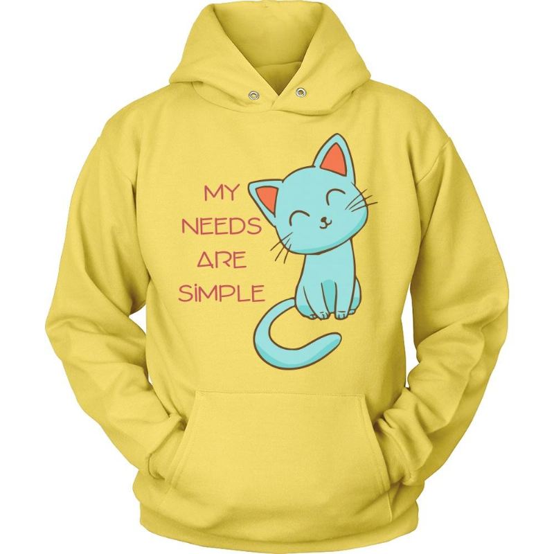 behoeften zijn eenvoudige statement hoodie jack design