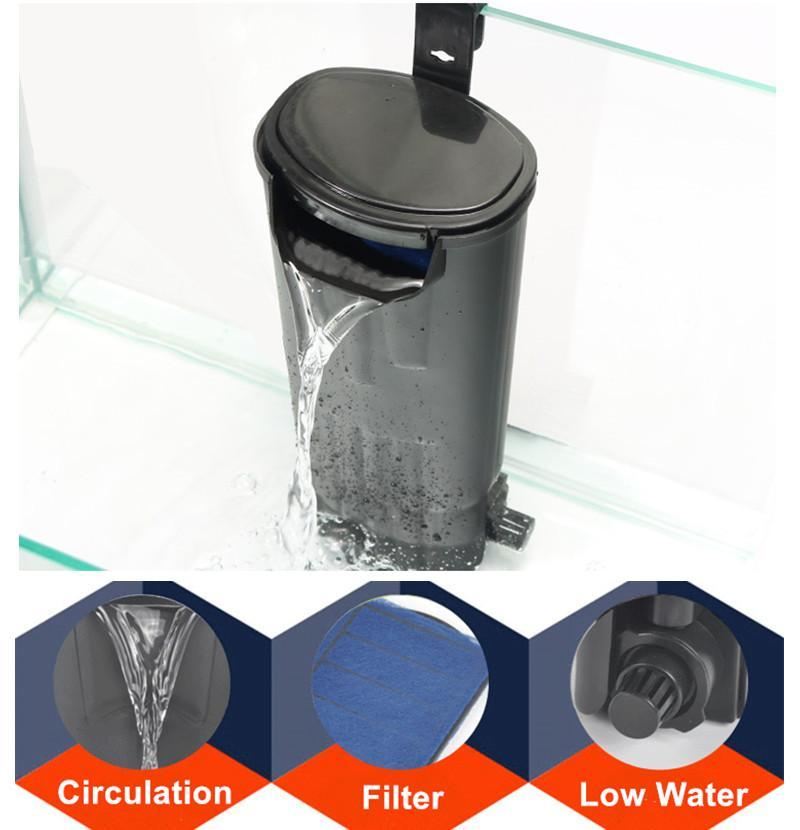 binnenfilter voor laag water aquarium