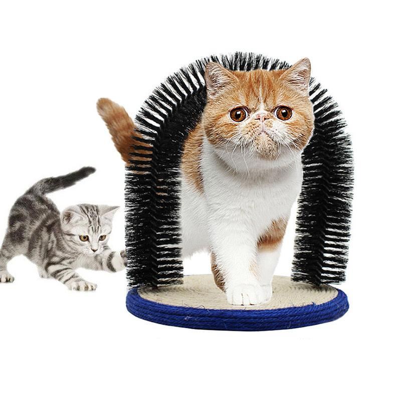 boog kat massage huisdier zelf bezem met sisal ronde basis krabpaal kattenspeeltje