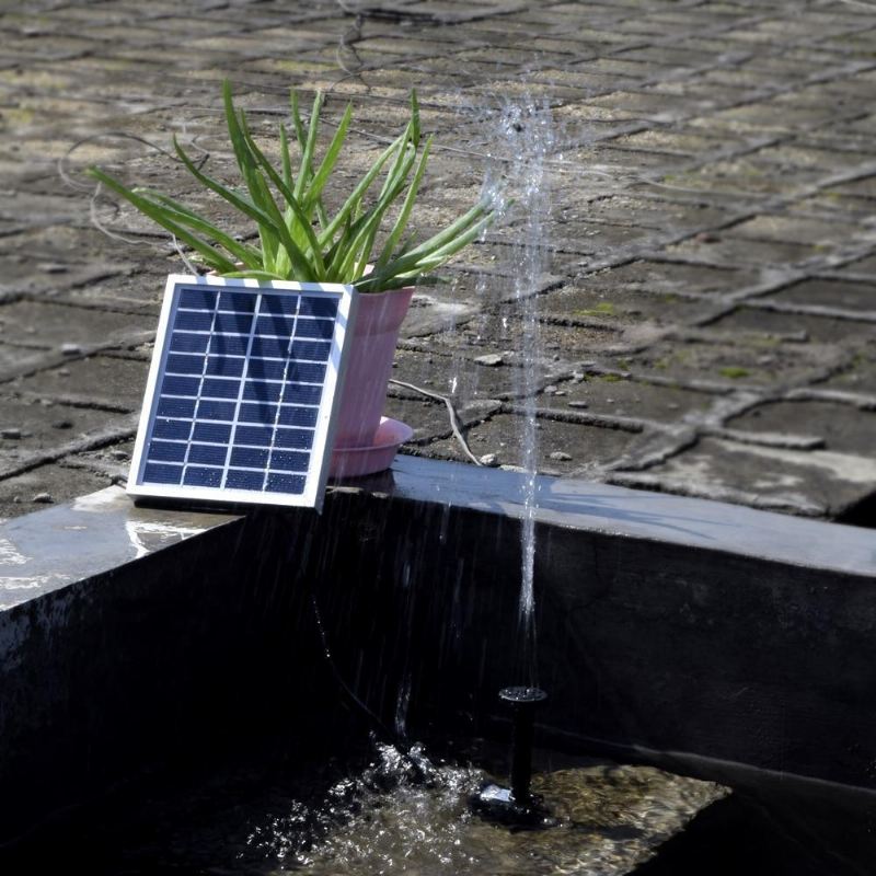 borstelloze fonteinpomp op zonne-energie