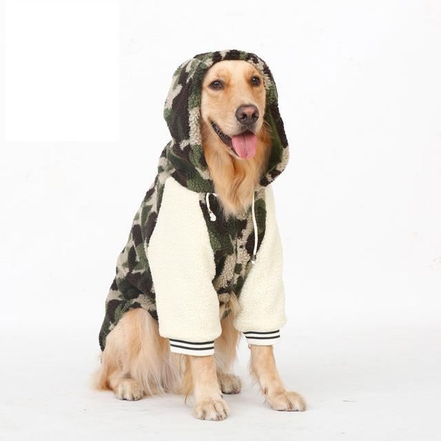 camouflage jack met capuchon voor huisdieren