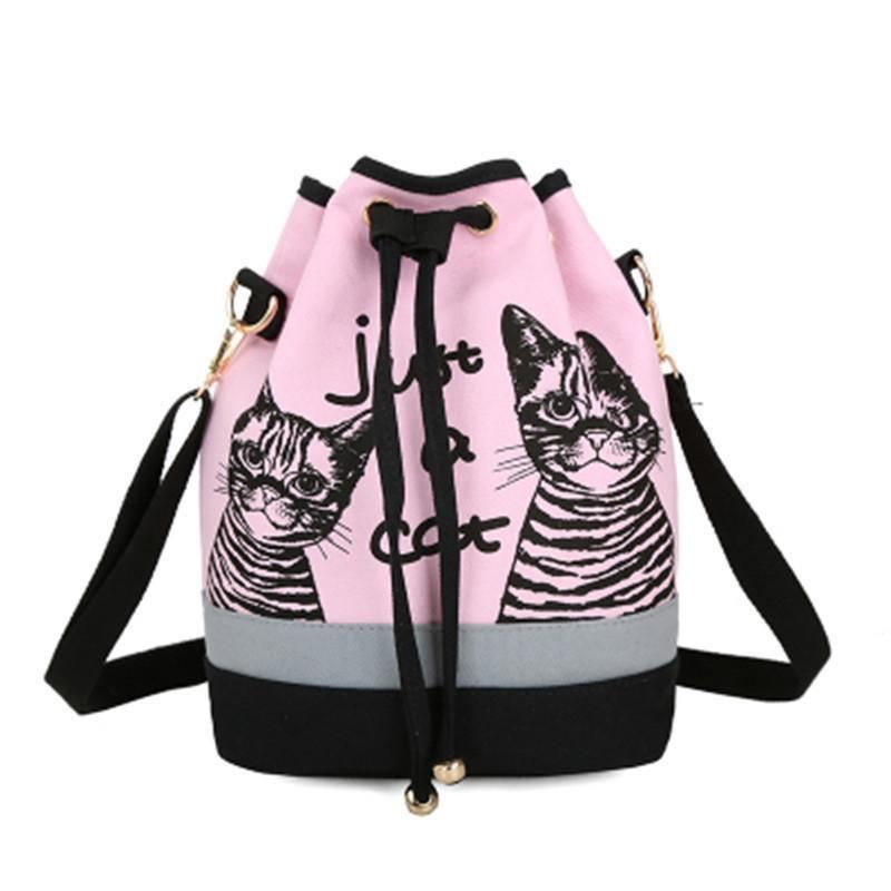 canvas bucket bag gewoon een kat