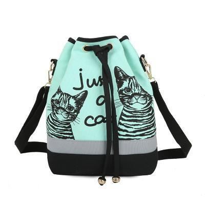 canvas bucket bag gewoon een kat