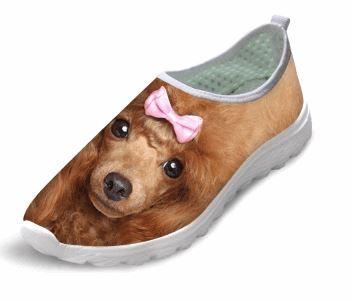 casual wandelschoenen met luchtgaas en hondenprint