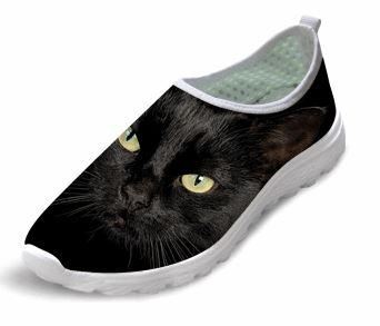 casual wandelschoenen met zwarte kattenprint van luchtgaas