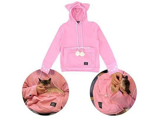 catagaroo hoodies met kangoeroezak voor je kat