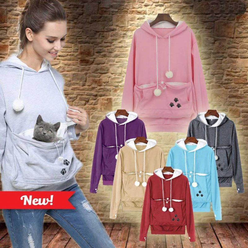 catagaroo hoodies met kangoeroezak voor je kat