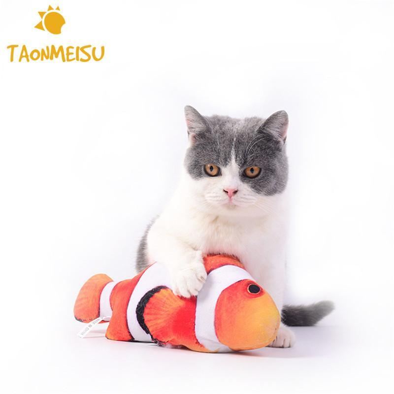 clown vis vorm kat kussen kattenkruid pocket speelgoed