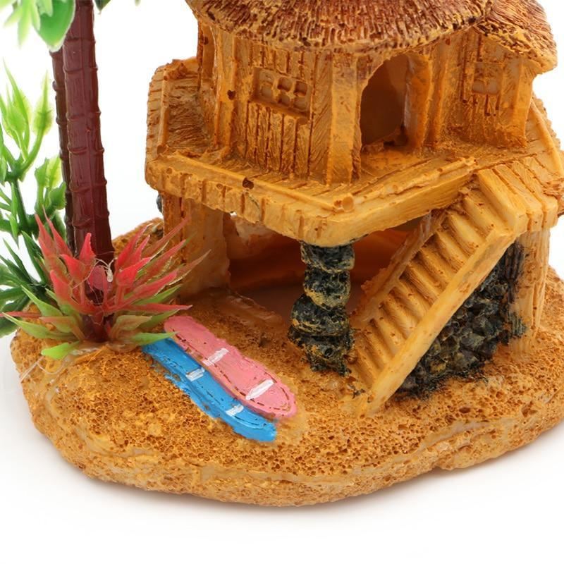 coconut tree house aquarium decoratie