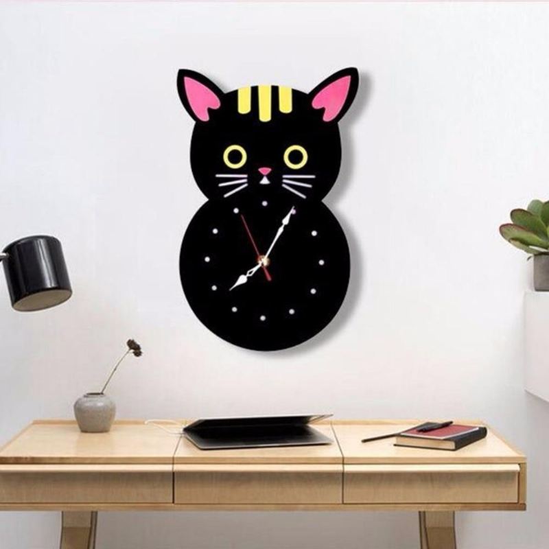 creatieve katvormige wandklok