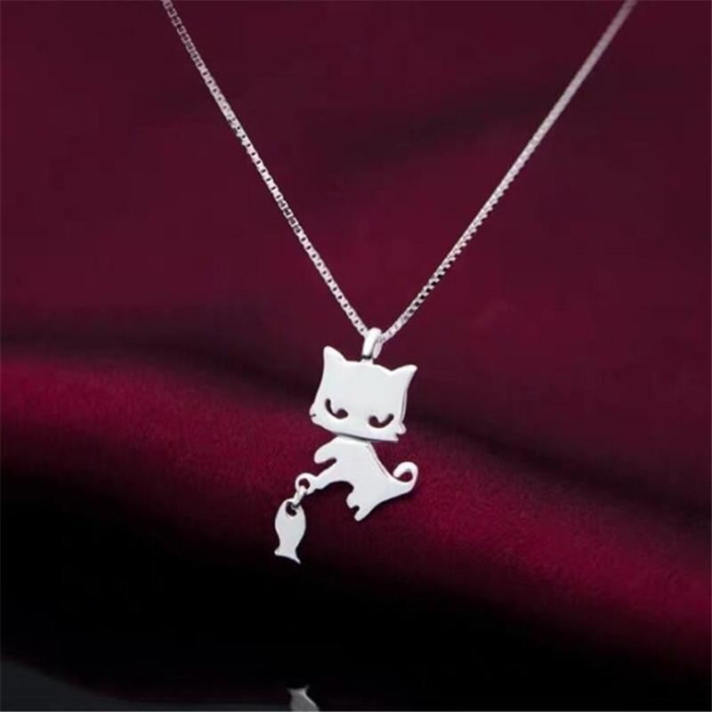 creatieve kitten en vis ketting