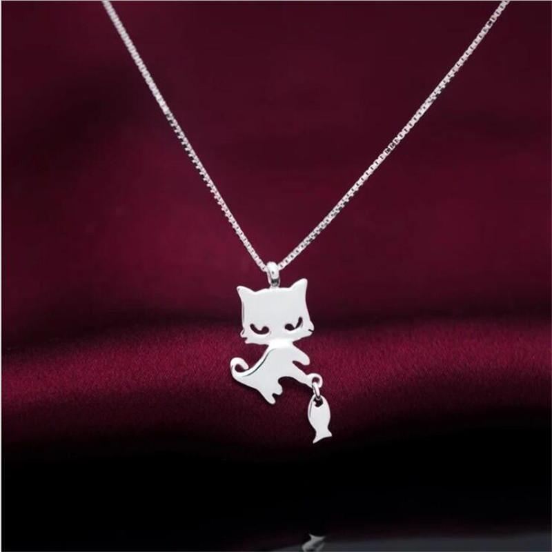 creatieve kitten en vis ketting