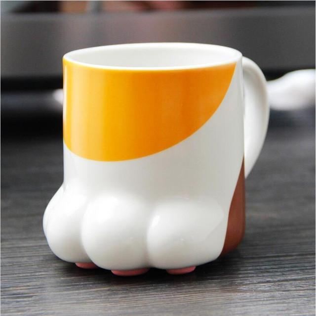 creatieve schattige kattenpoten koffiemok