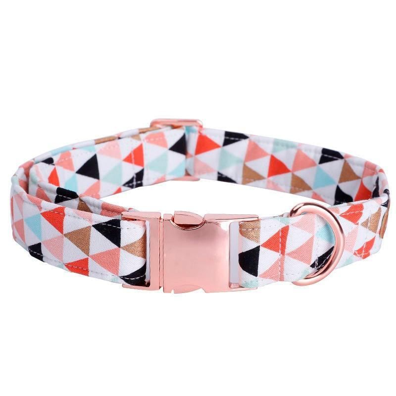 de banner mode huisdier set halsband en riem roségouden gesp