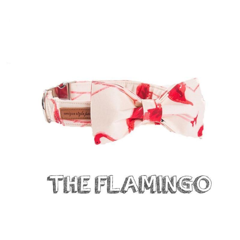 de flamingo mode huisdierenset met halsband en riem