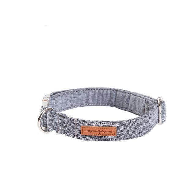 de gentleman fashion huisdierenset van halsband en riem