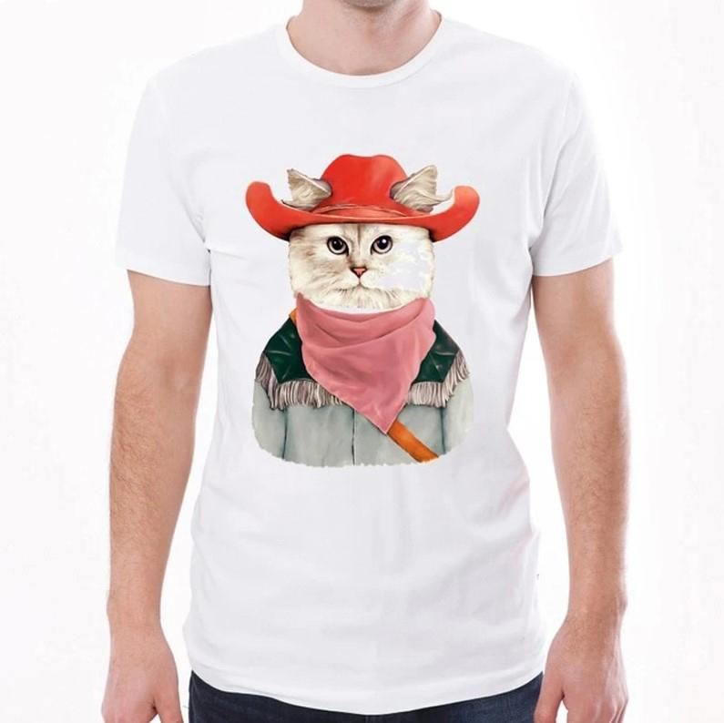 de grappige t-shirt van de rodeokat