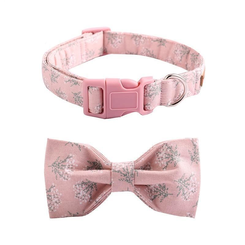 de mooie roze modieuze huisdierenset met halsband en riem