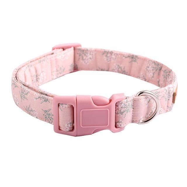 de mooie roze modieuze huisdierenset met halsband en riem