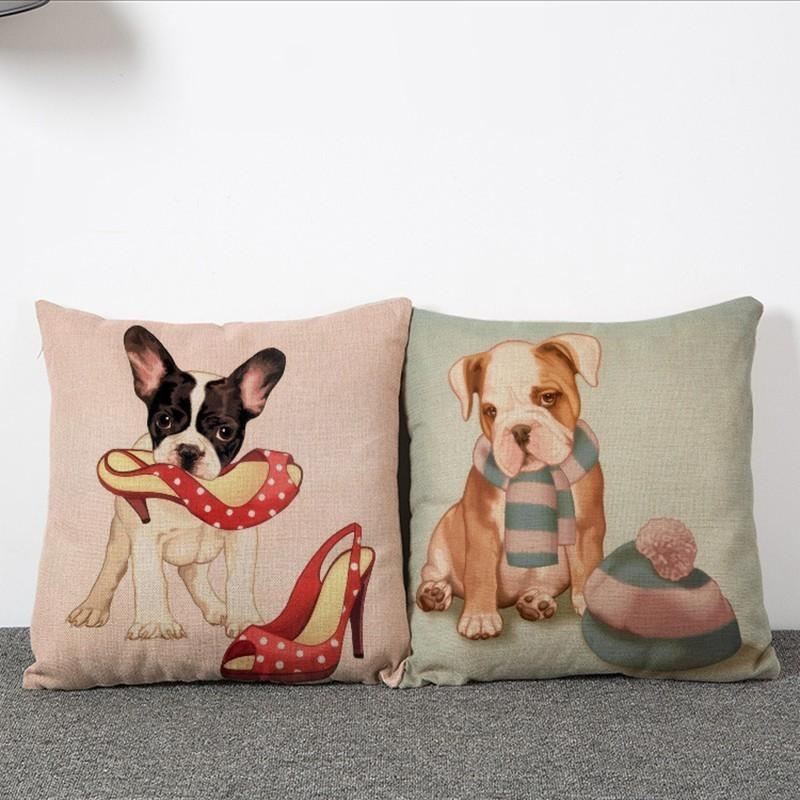 decoratieve kussenhoes voor honden