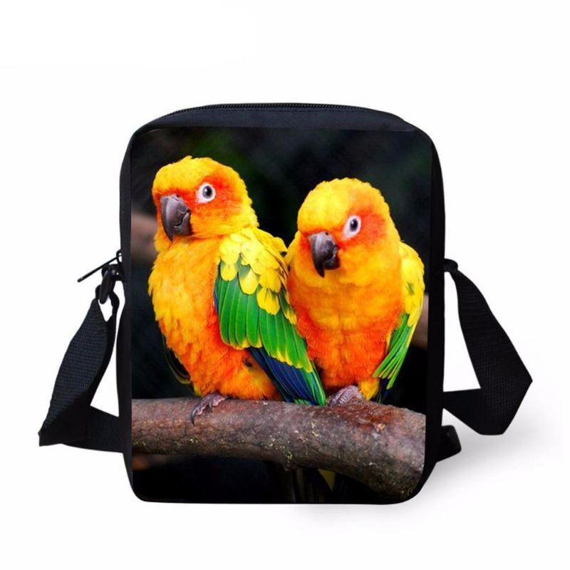 dieren vogels papegaaien print schoudertassen