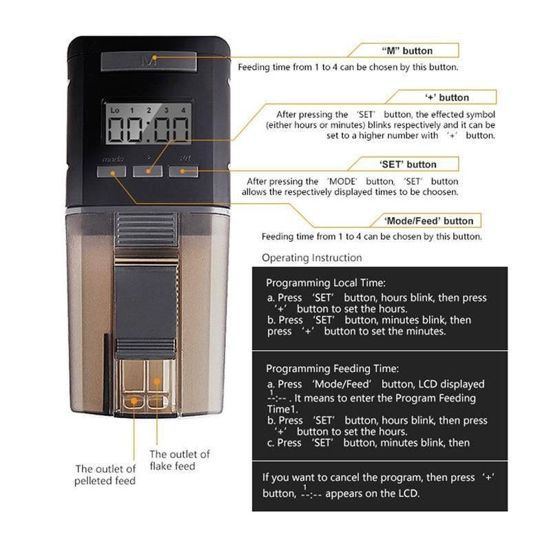 digitale lcd automatische aquariumtank visvoeders met timer