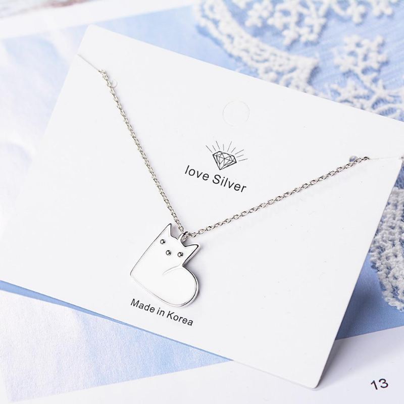 drop glaze schattige kat ketting