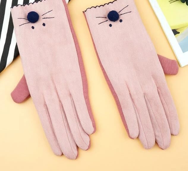 elegante warme handschoenen met kattenontwerp